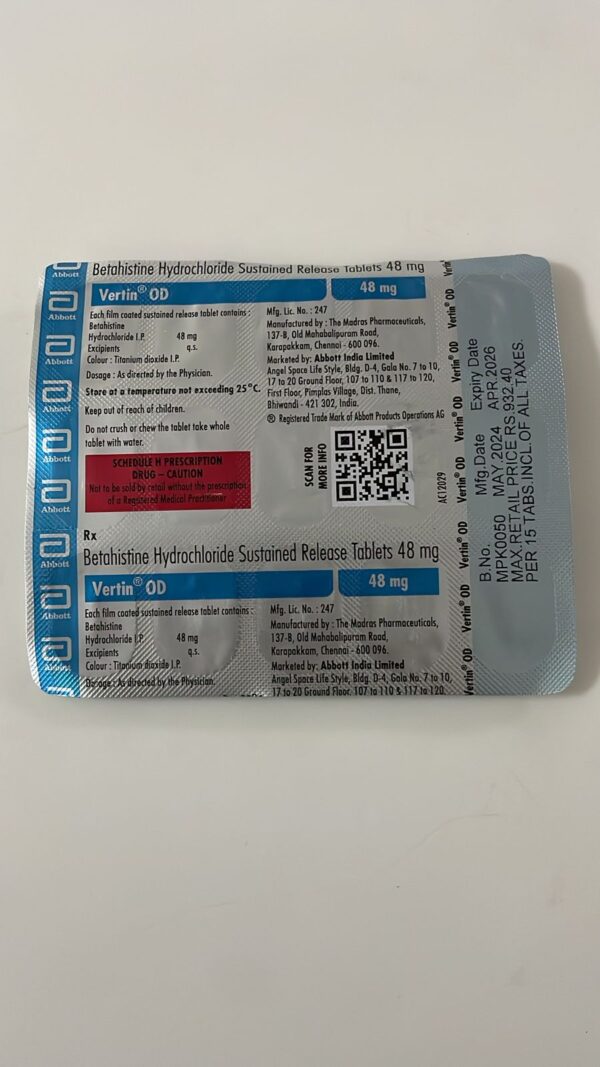 VERTIN-OD 48MG